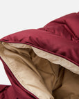 YAYING Burgundy Long Puffer Coat