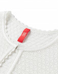 YAYING Jacquard Crew Neck Knit Cardigan EPKES9112AW
