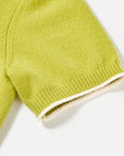 EP YAYING Wool Cashmere Puppy Jacquard Faux Two-Piece Sweater