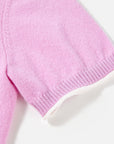 EP YAYING Wool Cashmere Puppy Jacquard Faux Two-Piece Knit Top