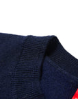 YAYING Ruyi Mountain Sea Jacquard Short-Sleeve Knit Top