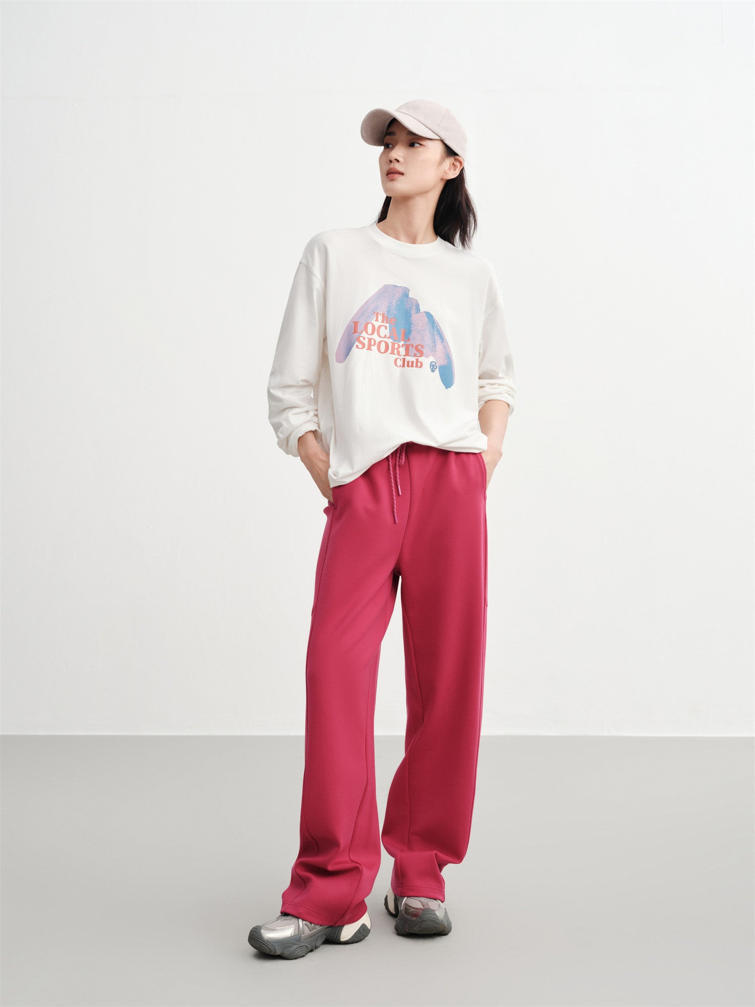 EP YAYING Long-Staple Cotton Sweatshirt EGKAC5309AW