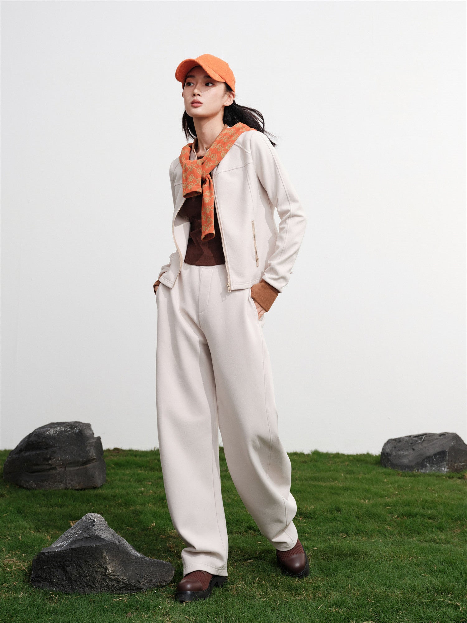 EP YAYING Contrast Double-Faced Wool Coat EGKIA1309AM