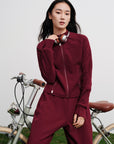 EP YAYING Contrast Double-Faced Wool Coat EGKIA1309AL
