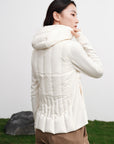 EP YAYING Knit-Splice Down Coat EGKIWY101BW