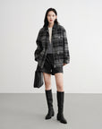 EP YAYING Layered Collar Soft Wool Cashmere Old Money Style Sweater