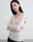 EP YAYING Machine Washable Wool Seamless Base Layer Top