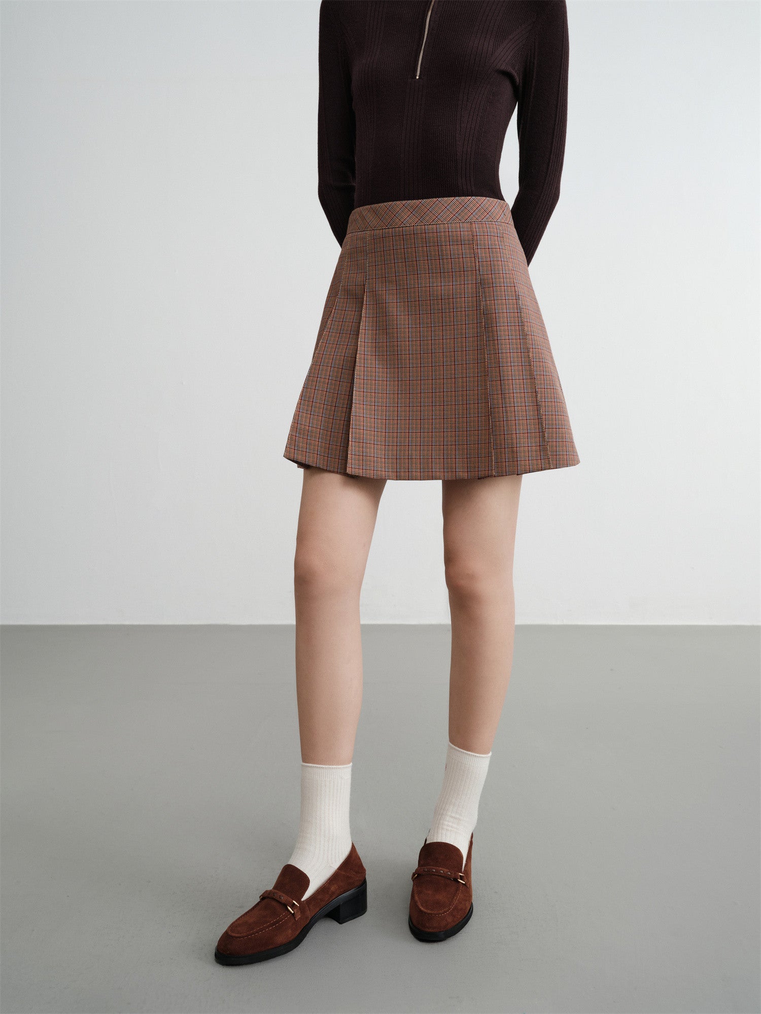 EP YAYING Plaid A-Line Skirt EGKIW3311AK