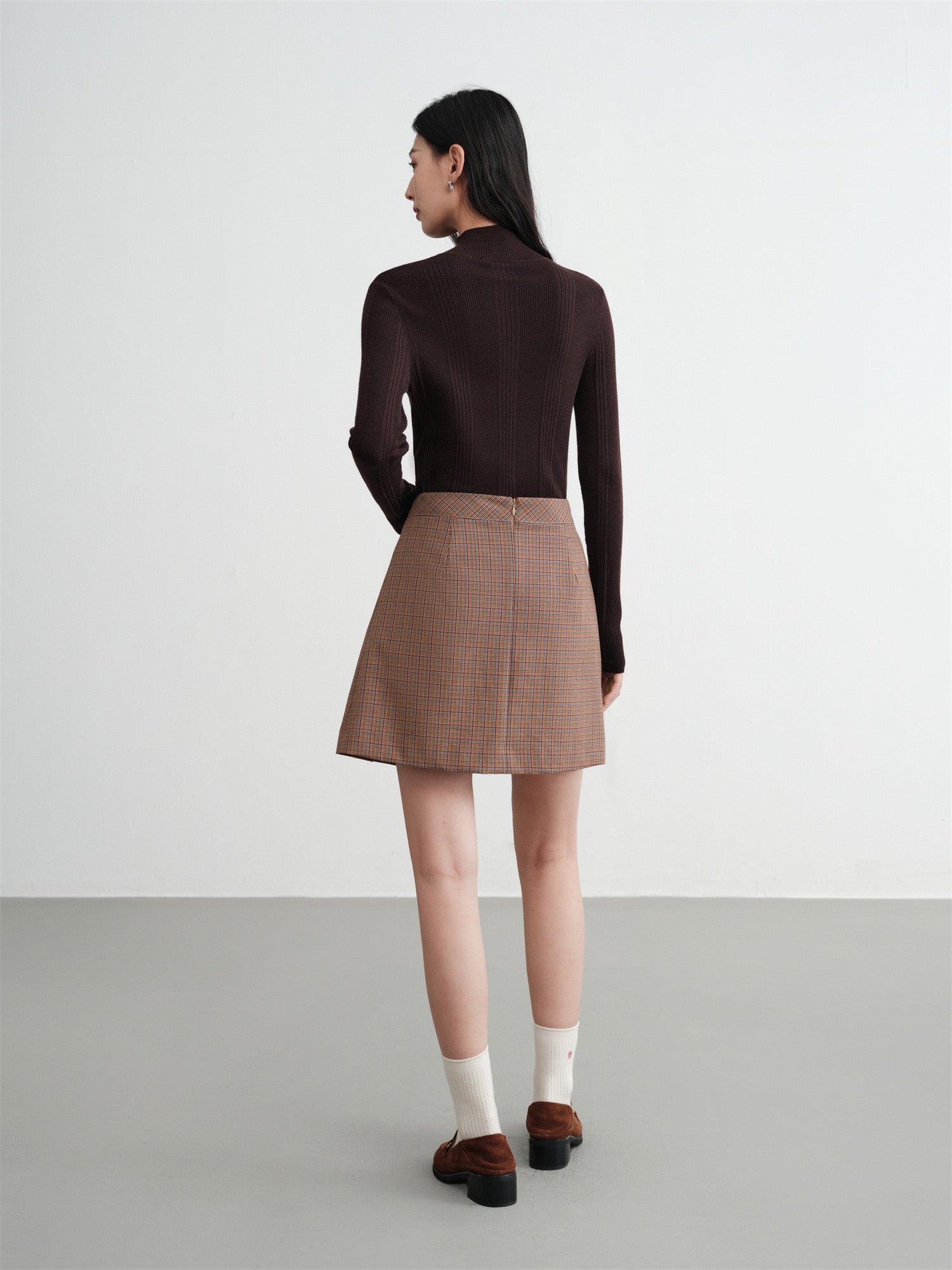 EP YAYING Plaid A-Line Skirt EGKIW3311AK