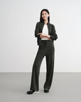 EP YAYING Worsted Wool Raglan Sleeve Straight Jacket Jacket
