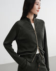 EP YAYING Worsted Wool Raglan Sleeve Straight Jacket Jacket