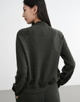 EP YAYING Worsted Wool Raglan Sleeve Straight Jacket Jacket