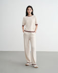 EP YAYING Mulberry Silk Knit Pants EGKIS9607AW