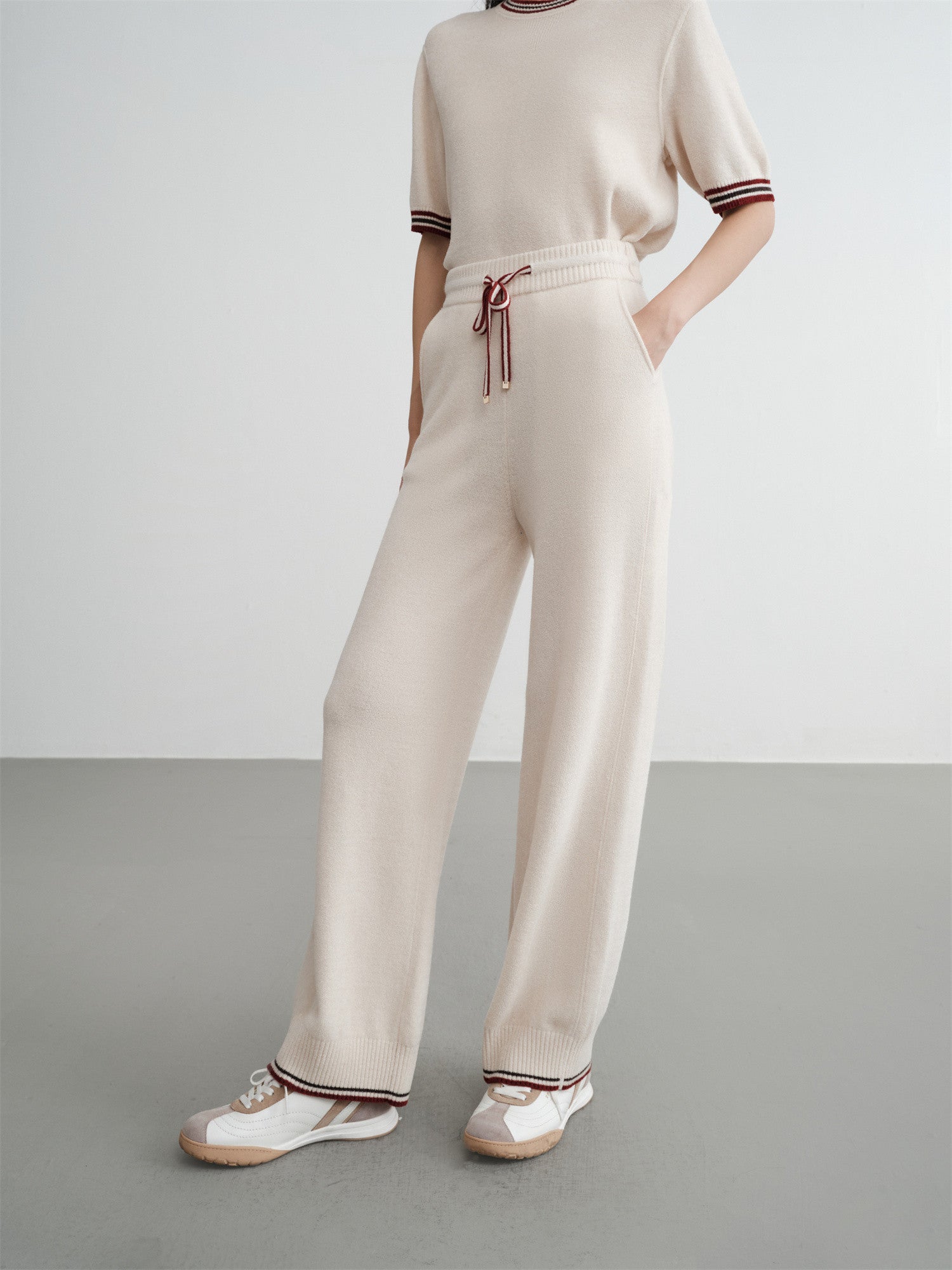 EP YAYING Mulberry Silk Knit Pants EGKIS9607AW