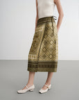 EP YAYING Mulberry Silk-Cotton Blend Skirt EGKAS3518AG