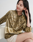 EP YAYING Mulberry Silk Printed Shirt EGKAS2307AG