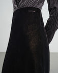 EP YAYING Blue Label Mulberry Silk Velvet Fishtail Skirt