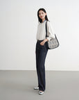 EP YAYING White Shirt in Mulberry Silk-Cotton Blend EGKIS2220AW