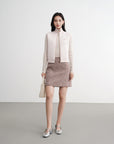 EP YAYING Tweed High-Waist Tweed-Style Skirt