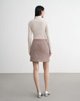 EP YAYING Tweed High-Waist Tweed-Style Skirt