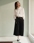 EP YAYING TENCEL Wool-Blend Air-Layer Trousers
