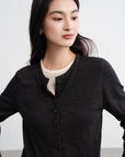 EP YAYING Layered Collar Two-Piece Wool Top