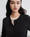 EP YAYING Layered Collar Two-Piece Wool Top