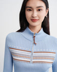 EP YAYING Jacquard Wool Sweater