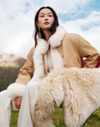 EP YAYING Fox Fur Short Coat EGKIAYQ01AT
