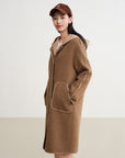 EP YAYING Wool Mid-Length Coat Jacket