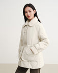 EP YAYING Mid-Length Goose Down Coat