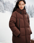 EP YAYING Thickened Long Straight-Cut Goose Down Coat