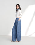 EP YAYING Linen Straight Leg Pants