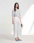 EP YAYING Air-Texture Tapered Carrot Pants