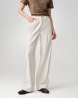 EP YAYING Lyocell High-Waist Relaxed Wide-Leg Trousers