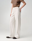 EP YAYING Lyocell High-Waist Relaxed Wide-Leg Trousers