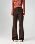 EP YAYING Lyocell-Wool High-Waist Slight-Flare Pants