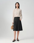 EP YAYING Over-Knee A-Line Pleated Skirt