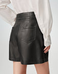 EP YAYING Minimalist Commuter Leather Shorts