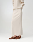 EP YAYING Wool White Knit Skirt