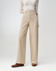EP YAYING Long-Staple Cotton High-Waist Wide-Leg Jeans