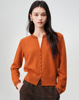 EP YAYING Faux Two-Piece Wool-Cashmere Color-Block Knit Top