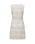 EP YAYING Light Gold Handcrafted Tweed Sleeveless Dress