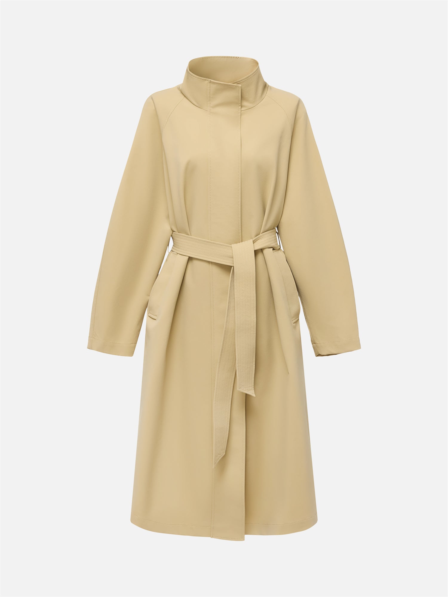 EP YAYING Stand Collar Belted Trench Coat EGKPA7302AE