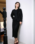 EP YAYING Chines Style Waist-Cinching Round Neck Jacket