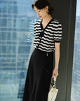 EP YAYING Hollow Striped Knitwear