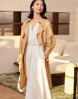 YAYING Mulberry Long Trench Coat EPJPS7303AE