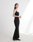EP YAYING Long Slim Suspenders Dress