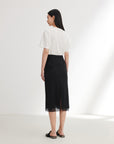EP YAYING Lace Straight Skirt