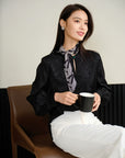 EP YAYING Silk Jacquard Shirt